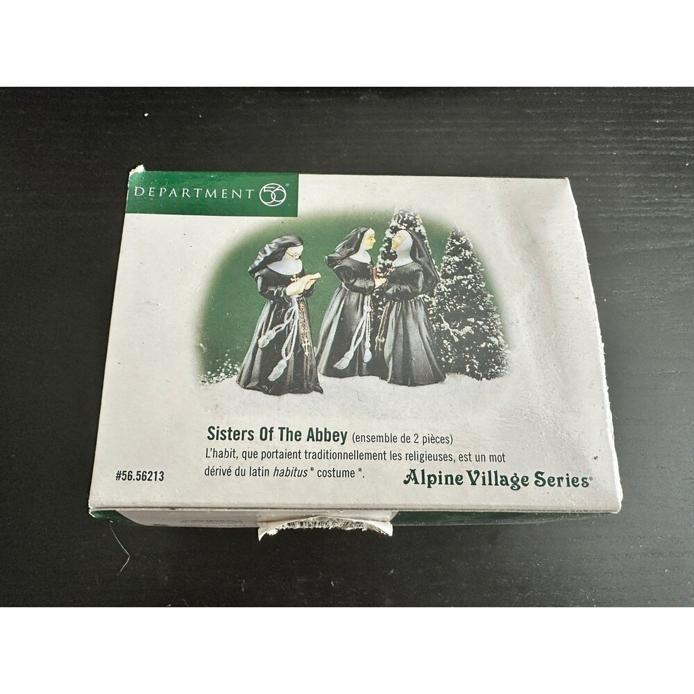 Department 56 Alpine Village Series Sisters of The Abbey 2 Pc Figurine #56.56213